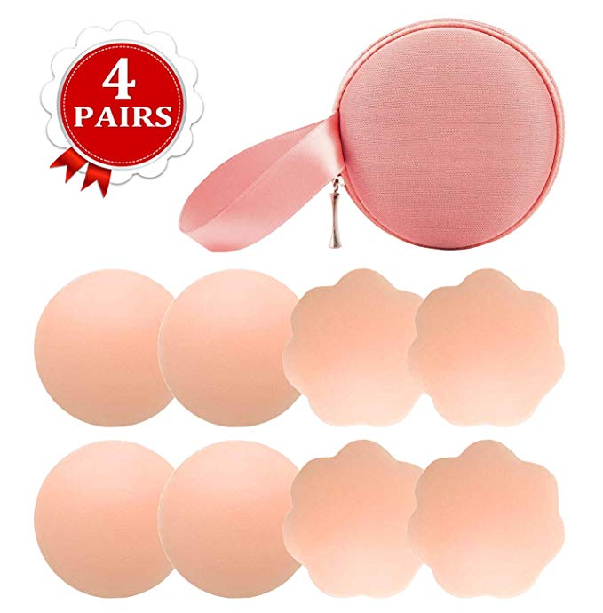 Nippleless Covers, Silicone Reusable Adhesive Bra Breast Pasties