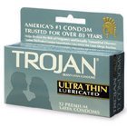 Trojan Condom Sensitivity Ultra Thin Lubricated, 12 Count (Pack of 4)