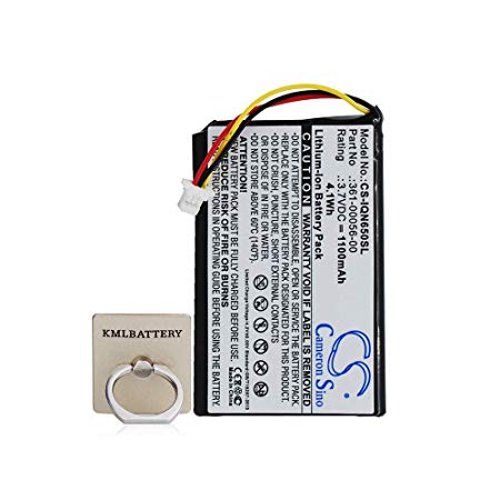 KML Battery for Garmin 361-00056-01 Nuvi 65 Nuvi 65LM (3.70V,1100mAh,Li-ion)