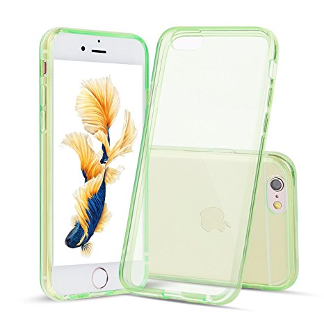 iPhone 6s Case, 4.7" Shamo's Thin Case Cover TPU Rubber Gel, Transparent Clear Back Case for Iphone 6, Soft Silicone, Shamo's [Compatible with iPhone 6 and iPhone 6s] (Green)