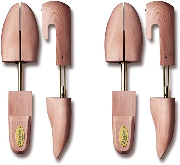 Woodlore Shoe Trees for Men 2-Pack Men's Combination Aromatic Red Cedar Shoe Trees (for Two Pairs of Shoes) Made in The USA