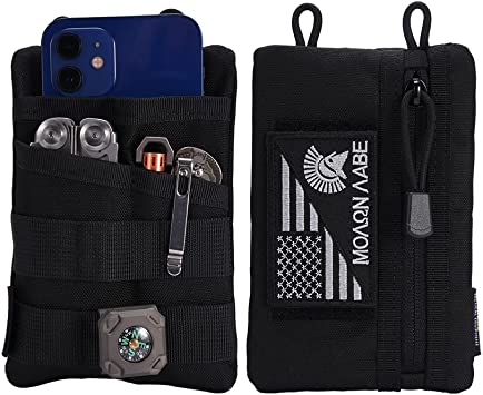 VIPERADE VE3-P Pocket Organizer Pouch, EDC Pocket Organizer Men with DIY Patches Area, EDC Organizer Pouch with 4 Tool Storage EDC Pouch for Flashlight, Pocket Knife, Tactical Pen, EDC Gear