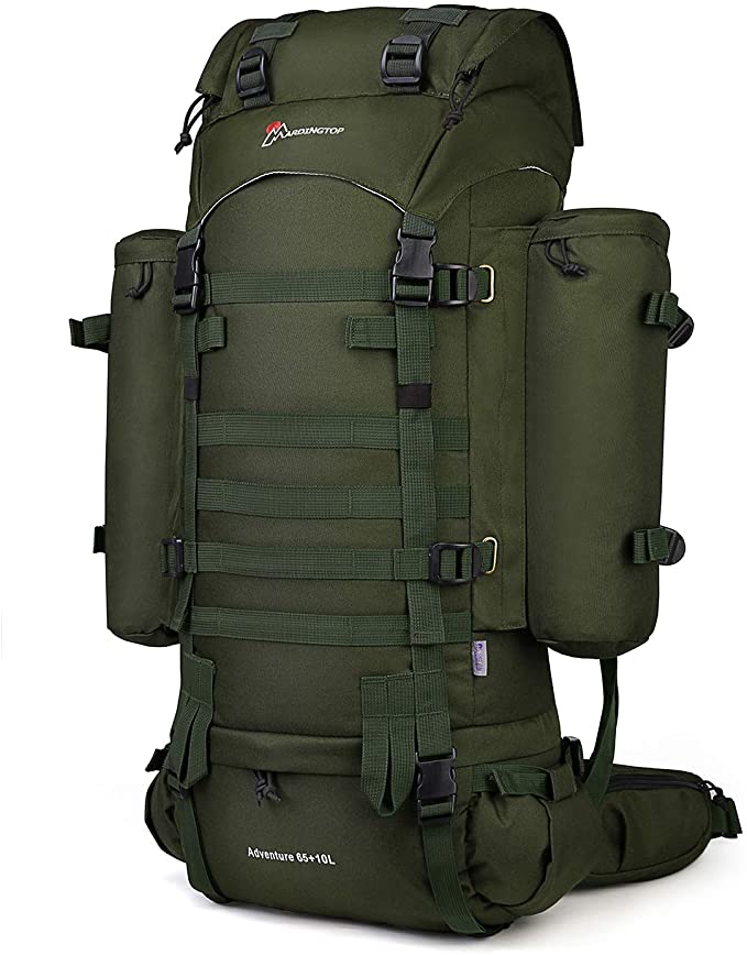 Mardingtop 65 10L/65L Molle Hiking Internal Frame Backpacks with Rain Cover