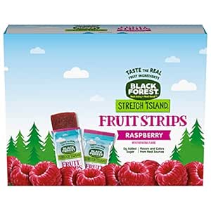 Black Forest Stretch Island Fruit Strips, Raspberry, 0.5ounce Strips (Pack of 30)