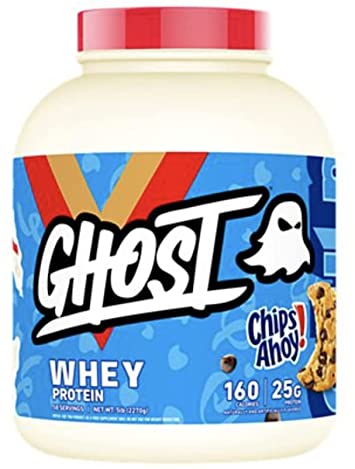 Ghost 100% Whey Protein Powder 5lb Tub (Chips Ahoy!, 5lb) 5 Pound (Pack of 1)