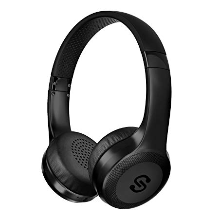 SoundPEATS Wireless Headphones Over Ear Bluetooth Headphones with Microphone (25 Hours Playing Time) Deep Bass Wireless Headset, Supports Hands-Free Calling and Wired Mode-Black