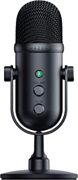 Razer Seiren V2 Pro USB Microphone for Streaming, Gaming, Recording, Podcasting on PC, Twitch, YouTube: High Pass Filter - Mic Monitoring and Gain Control - Built-in Shock Absorber and Mic Windsock