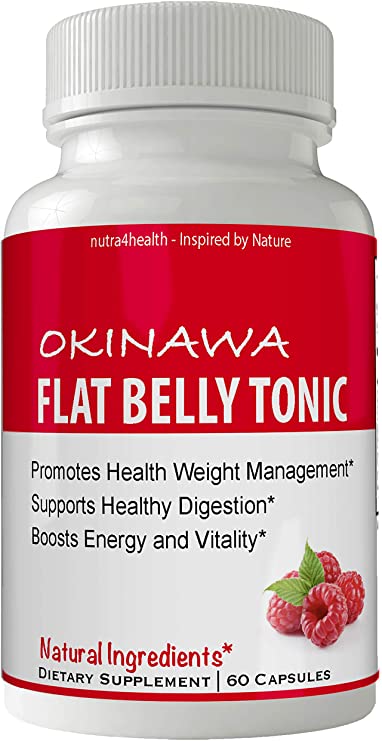 Okinawa Flat Belly Tonic Powder Japan (Now New in Capsules) Pills Advanced Diet Supplements Loss Keto Burn Capsules Extra Strength Metabolism Supplement with Garcinia, Raspberry Ketone