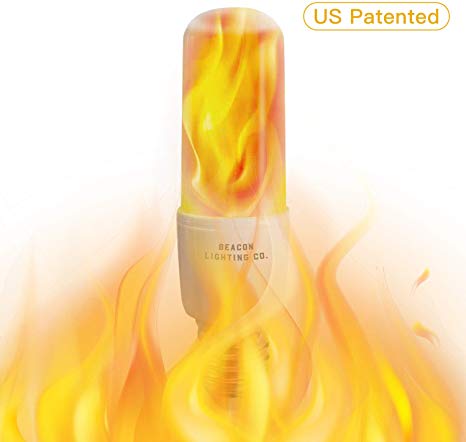 Abamerica Flame LED Light Bulb - E26 Base | LED Flame Effect Light Bulb | with Gravity Sensor | Flickering Flame Light Bulb for Indoor/Outdoor Use | for Home/Hotel/Bar/Party Decor | Holiday Gifts
