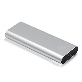 GrapheneFast 9000 mAh quick re-charge Graphene battery technology Power Bank for iPhone, iPad Samsung Galaxy and more (silver)
