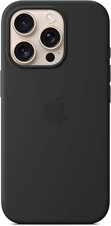 Apple iPhone 16 Pro Silikon Case mit MagSafe – Schwarz ​​​​​​​