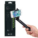 Ambiant Bluetooth Selfie Stick One-Piece U-Shape Self-Portrait Monopod Extendable with Built-in Bluetooth Remote Shutter for iPhone 6 iPhone 5s Samsung Galaxy S6 S5 Android Black