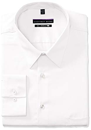 Geoffrey Beene Mens Dress Shirts Big Fit Solid Point Collar