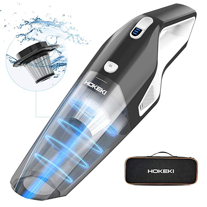 HOKEKI Handheld Vacuum, Vacuums Cleaner Cordless with 8000Pa Powerful Suction, 100W Power Rechargeable Portable & Lightweight Wet Dry Usage, Perfect for Car, Home and Office