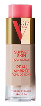 Veil Cosmetics Sunset Skin Liquid Foundation (1G) Makeup for All Skin Types, Vegan & Cruelty-Free, Oil Free, Paraben Free