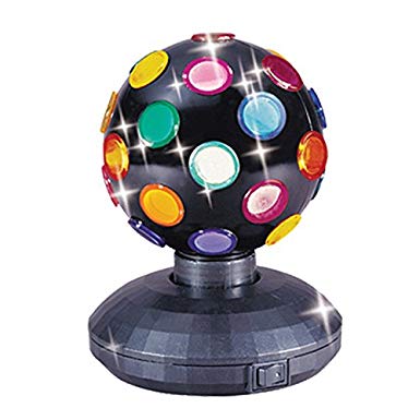 Trisonic Party Time Multi Color 360 Degree Rotating Mirror Disco Light 5"