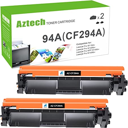 Aztech Compatible 94A CF294A Toner Cartridge Replacement for HP 94A CF294A 94X CF294X Laserjet Pro M118dw MFP M148dw M148fdw M149fdw M118 M148 M149 Printer High Yield Ink Black 2-Pack