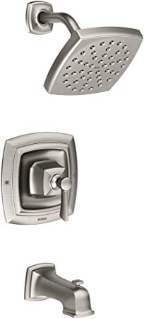 Moen 82922SRN Conway Posi-Temp Tub and Shower with Valve Included, Spot Resist Brushed Nickel