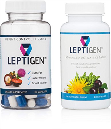 Leptigen Weight Control Formula Plus Free Detox & Cleanse - Increase Your Metabolism, Decrease Your Appetite, Remove Years Of Built Up Waste In Your Digestive System, Safe & Effective Fat Burner