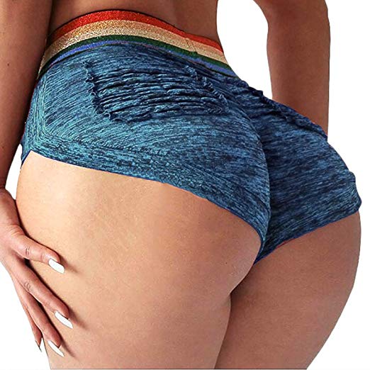 YOFIT Women Yoga Shorts Ruched Butt Push Up High Waist Sports Butt Lift Shorts