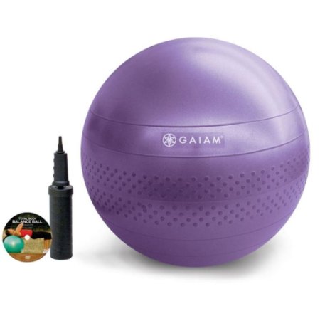 Gaiam Total Body Balance Ball Kit with Pump & DVD