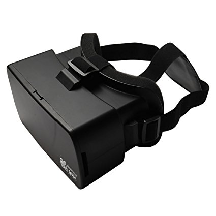 Soyan Google Cardboard 60mm Focal Length Virtual Reality DIY VR 3D Glasses,Google Cardboard Head Mount Plastic Version 3D Video Games Glasses, VR Bi-convex headset Free Hand for 4.7-6 inch Smartphone Black
