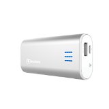 Jackery Bar External Battery Charger - Portable Charger and Power Bank for iPhone 6s 6s Plus 6 Plus 5 iPad Air iPad Pro Samsung Galaxy S6 S5 and Other Smart Devices - 6000 mAh Silver