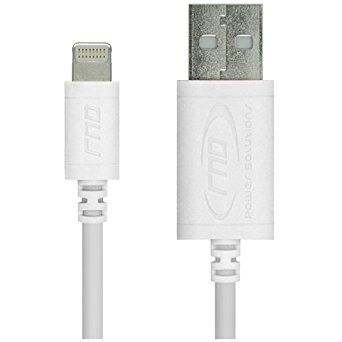 RND Apple Certified Lightning to Reversible USB 10FT Cable for iPhone (6/6 Plus/6S/6S Plus/5/5S/5C/SE) iPad (Pro/Air/Mini) iPod and Siri Remote Data Sync and Charge 8-Pin Cable (10 Feet/3 M/white)