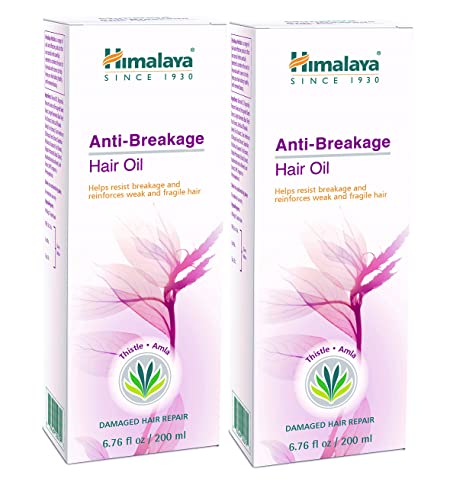 Himalaya Anti-Breakage Hair Oil with Thistle and Amla for Damaged Hair and Split Ends 6.76 oz (200 ml) 2 PACK