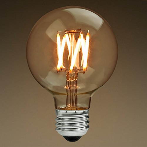 LED - Filament Type - 4.5 Watt - G25 Globe - 40 Watt Equal - CRI 95 - 2200K Warm Glow - Dimmable - Similar Look and Feel to Incandescent Light