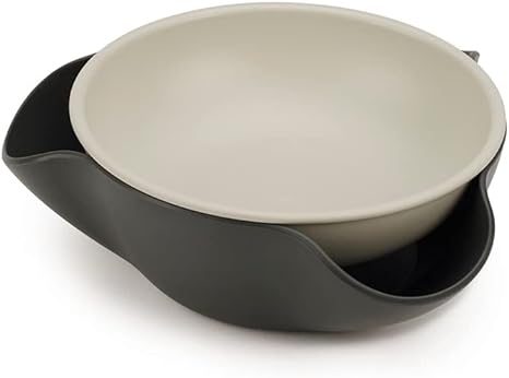 Joseph Joseph 20156 Double Dish Pistachio Bowl and Snack Serving Bowl, Gray