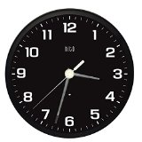 HITO Silent Non-ticking Glowing All Night Wall Clock- Metal Frame Glowing Hands Luminous Numerals 10 inches