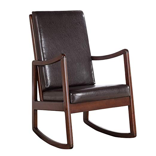 Bella E. 70102111 Sleek Cushioned Rocking Chair Adult Size Espresso