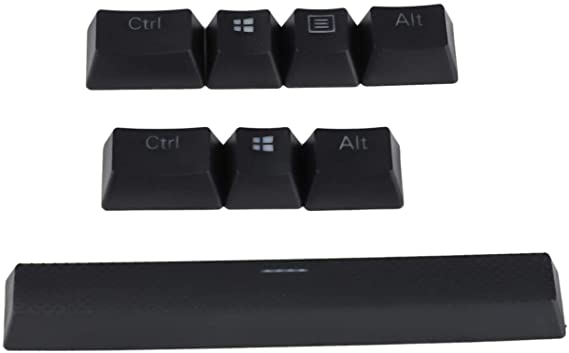 Black White 8 Key Douhle Shot Keycap Bottom Row Special Keys for Corsair Logitech Razer Coolermaster