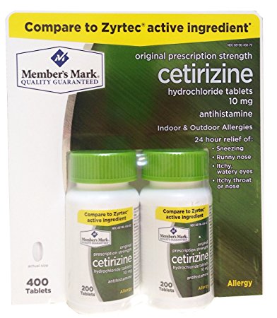 Simply Right Cetirizine Hydrochloride Antihistamine - 400 ct.