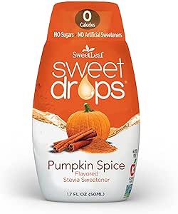 SweetLeaf Sweet Drops Pumpkin Spice, 50 servings, Clear,1.7 Fl Oz (Pack of 1)