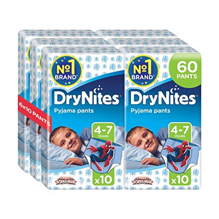 Huggies DryNites Pyjama Pants for Boys, Age 4-7 - 60 Pants Total