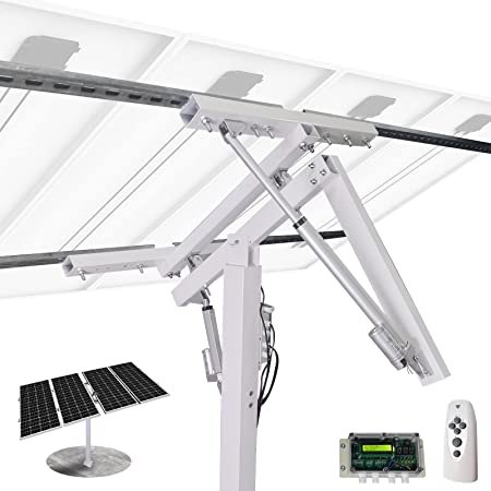 ECO-WORTHY Solar Panel Tracking System Dual Axis with Tracker Controller & Remote Controller, Solar Tracker Linear Actuator Complete Kit for Solar Panels