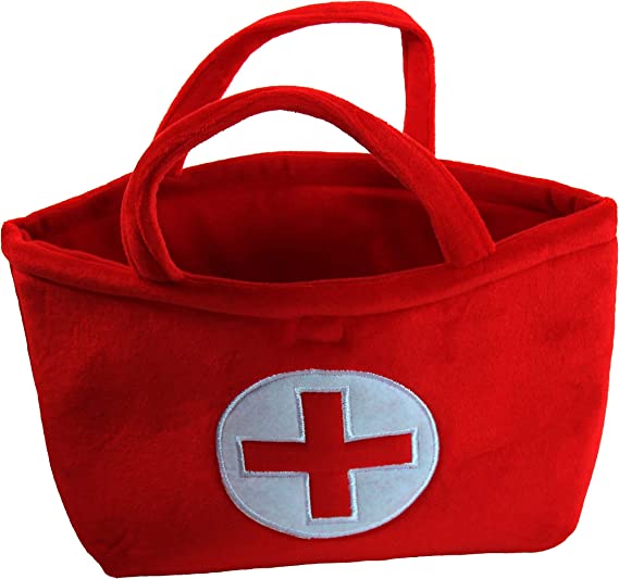 Snuggle Stuffs Kids Doctor Bag - Red - Doctor Accessories for Kids - 7" x 9"