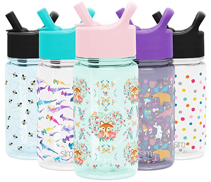 Simple Modern Summit Kids Tritan Water Bottle with Straw Lid Sippy Cup - Dishwasher Safe Tumbler Travel Mug Flask