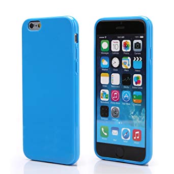 iPhone 6S Blue Case, technext020 Shockproof Ultra Slim Fit Silicone Blue TPU Soft Gel Rubber Cover Shock Resistance Protective Back Bumper for iPhone 6 Blue