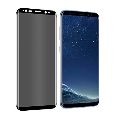 Galaxy S8 Screen Protector, Newspoint S8 Privacy Glass Screen Protector [Case Friendly] [High-Response Touch] [Edge-to-Edge] Protection Film for Sumsung Galaxy S8- Black