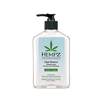 Hempz Triple Moisture Herbal Moisturizing Hand Sanitizer, 8.5 Ounce