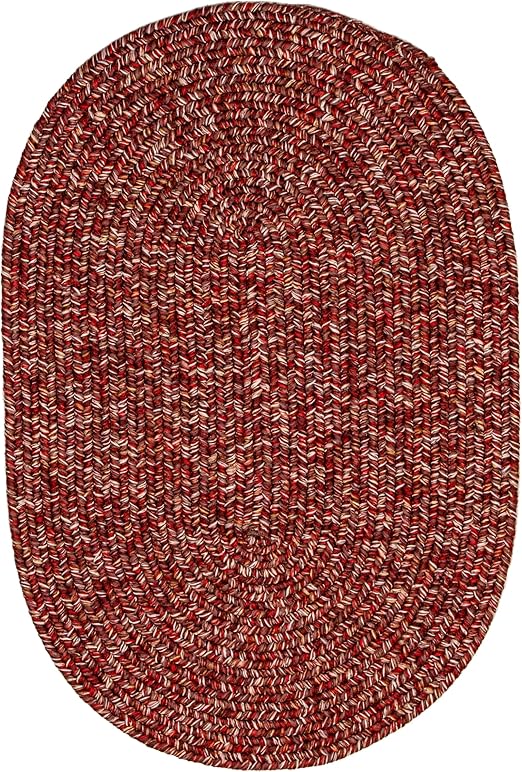 Super Area Rugs Kitchen Braided Rug Living Indoor/Outdoor Braided Rug - Soft & Reversible Oval 20" x 30"