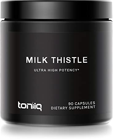 Ultra High Strength Milk Thistle Capsules - 25,000mg 50x Concentrated Extract - The Strongest Milk Thistle Supplement Available - 80% Silymarin - Liver Support Supplement - 90 Capsules