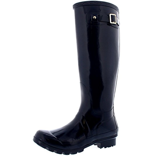 Womens Original Tall Gloss Winter Waterproof Wellies Rain Wellington Boots