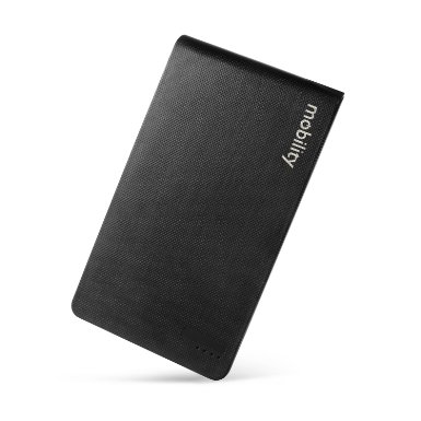 Mobility 5,000 mAh Power Bank (black) w/ Dual USB Output - Portable Charger/Lithium Polymer Battery Pack Designed to Charge Cell Phones, Tablets & Other Mobile Devices While Traveling or On-the-Go