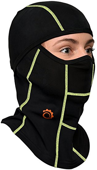 Tactical Balaclava Motorcycle Face Mask   FREE Gift!- Premium Wind Dust Protection Biking Mask - For Women and Men (Black/Green