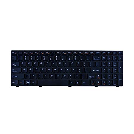 Replacement for Lenovo IdeaPad Z570 V570 B570 B570A B570G B575 V570C Series Laptop Keyboard Black Keys Black Frame