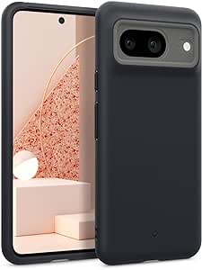 Caseology Nano Pop for Google Pixel 8 Case, [Two Tone Colour], Military Grade Drop Protection, Side Grip Patterns Phone Cover for Google Pixel 8 - Black Sesame